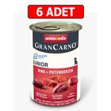 Animonda 6x400 gr Grancarno Sığır Etli ve Hindi Yürekli Yavru Köpek Konservesi