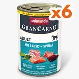 Animonda Gran Carno 400 gr 6 Adet Somonlu ve Ispanaklı Köpek Konservesi