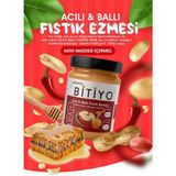 Anında Bitiyo Acılı Ballı Fıstık Ezmesi Vegan Yüksek Protein Kahvaltılık 325 gr Katkısız