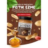 Anında Bitiyo Kakao Parçacıklı Ballı Fıstık Ezmesi Yüksek Protein Kahvaltılık 325 gr Katkısız
