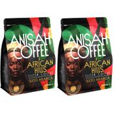 Anisah Coffee African Hills Öğütülmüş Filtre Kahve 500gr Doğu Afrika Blendi Medium Roast%100 Arabica (2 paketi)