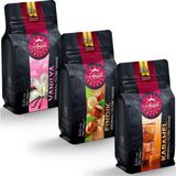 Anisah Coffee Aromalı Filtre Kahve Seti 3x250gr Vanilya, Fındık, Karamel Menşei Türkiye - Kağıt Filtre