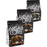 Anisah Coffee Aromalı Filtre Kahve Seti | Cold Brew Öğütme | Vanilya, Fındık, Karamel | 3x250gr