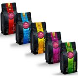 Anisah Coffee Dünya Filtre Kahveleri Tanışma Seti | 5x250gr | V60 Öğütme | Kenya, Guatemala, Ethiopia, Colombia, Brasil