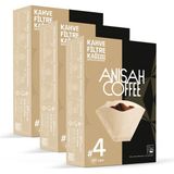 Anisah Coffee Filtre Kahve Kağıdı|3x80'li|Kokusuz|Kimyasalsız|Doğa Dostu|Yırtılmaz - 1 Adet