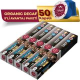 Anisah Coffee Organik Decaf Kafeinsiz Kapsül Kahve|5x10'lu|Nespresso Uyumlu|Alüminyum Kapsül - 50 Adet
