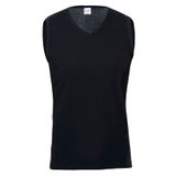 Anıt Erkek Siyah Kolsuz V Yaka Ribana t Shirt