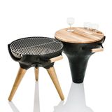 Aniva Siyah Ahşap Ayaklı Cosa Barbekü