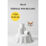 Anka 56x14 Termal Pos Kağıdı Rulosu & Yazarkasa Rulosu 10'lu Paket