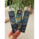 Anka Atolye Yıldızlı Gece 3'lü Kitap Ayracı Seti – Sanat Temalı Ayraç Set - Vincent Van Gogh - Modern Sanat