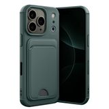 anka cep cep telefonu aksesuarları Apple iPhone 17 Pro ile Uyumlu Kartvizitlik Özellikli Silikon Kılıf - Yeşil, Kelvin-İphone 17 Pro-Kılıf