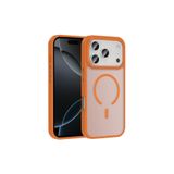 anka cep cep telefonu aksesuarları Apple iPhone 17 Pro ile Uyumlu MagSafe Şarj Özellikli Mat Turuncu Kılıf, Zr-Sio-iPhone 17 Pro