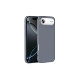 anka cep cep telefonu aksesuarları iPhone 17 Air ile Uyumlu Gri Kadife İç Yüzeyli Silikon Kılıf, Zr-Mara-iPhone 17 Air