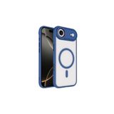 anka cep cep telefonu aksesuarları iPhone 17 Air ile Uyumlu Lacivert Wireless Şarj Özellikli Krom Mgsafe Silikon Kılıf, Zr-Krom-iPhone 17 Air