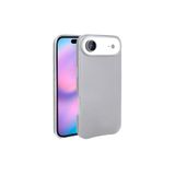anka cep cep telefonu aksesuarları iPhone 17 Air ile Uyumlu MagSafe Şarj Özellikli PU Deri Görünümlü Gri Kılıf, Zr-Kupra-iPhone 17 Air