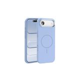 anka cep cep telefonu aksesuarları iPhone 17 Air ile Uyumlu Mgsafe Şarj Özellikli Metal Kamera Çerçeveli Mavi Silikon Kılıf, Zr-Edi-iPhone 17 Air