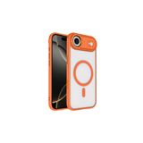 anka cep cep telefonu aksesuarları iPhone 17 Air ile Uyumlu Turuncu Wireless Şarj Özellikli Krom Mgsafe Silikon Kılıf, Zr-Krom-iPhone 17 Air