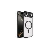anka cep cep telefonu aksesuarları iPhone 17 Air ile Uyumlu Wireless Şarj Özellikli Krom MagSafe Silikon Kılıf - Siyah, Zr-Krom-iPhone 17 Air