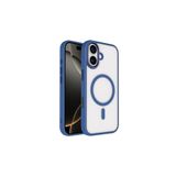 anka cep cep telefonu aksesuarları iPhone 17 ile Uyumlu Lacivert Wireless Şarj Özellikli Krom Mgsafe Silikon Kılıf, Zr-Krom-iPhone 17