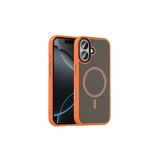 anka cep cep telefonu aksesuarları iPhone 17 ile Uyumlu Mat Turuncu Wireless Şarj Özellikli MagSafe Kılıf, Zr-Flet-iPhone 17