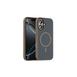 anka cep cep telefonu aksesuarları iPhone 17 ile Uyumlu Mat Yüzey Wireless Şarj Özellikli MagSafe Kılıf Desert Titanyum, Zr-Flet-iPhone 17