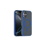 anka cep cep telefonu aksesuarları iPhone 17 ile Uyumlu Mat Yüzey Wireless Şarj Özellikli MagSafe Kılıf Lacivert, Zr-Flet-iPhone 17