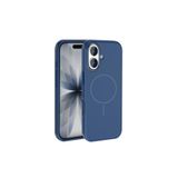 anka cep cep telefonu aksesuarları iPhone 17 ile Uyumlu Mgsafe Şarj Özellikli Metal Kamera Çerçeveli Silikon Kılıf - Lacivert, Zr-Edi-iPhone 17