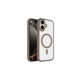 anka cep cep telefonu aksesuarları iPhone 17 ile Uyumlu Wireless Şarj Özellikli Krom MagSafe Silikon Kılıf Desert Gold, Zr-Krom-iPhone 17