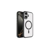 anka cep cep telefonu aksesuarları iPhone 17 ile Uyumlu Wireless Şarj Özellikli Krom MagSafe Silikon Kılıf Siyah, Zr-Krom-iPhone 17