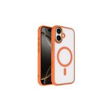 anka cep cep telefonu aksesuarları iPhone 17 ile Uyumlu Wireless Şarj Özellikli Krom MagSafe Silikon Kılıf Turuncu, Zr-Krom-iPhone 17