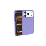 anka cep cep telefonu aksesuarları iPhone 17 Pro ile Uyumlu MagSafe Şarj Özellikli Metal Kamera Çerçeveli Silikon Kılıf - Lila, Zr-Edi-iPhone 17 Pro