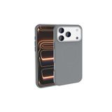 anka cep cep telefonu aksesuarları iPhone 17 Pro ile Uyumlu MagSafe Şarj Özellikli Metal Kamera Çerçeveli Silikon Kılıf - Titanyum Gri, Zr-Edi-iPhone 17 Pro