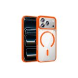 anka cep cep telefonu aksesuarları iPhone 17 Pro ile Uyumlu MagSafe Wireless Şarj Özellikli Silikon Kılıf - Turuncu, Zr-Ege-iPhone 17 Pro