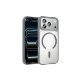 anka cep cep telefonu aksesuarları iPhone 17 Pro Max ile Uyumlu M-safe Wireless Şarj Özellikli Silikon Kılıf - Gri, Zr-Ege-iPhone 17 Pro Max
