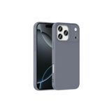 anka cep cep telefonu aksesuarları iPhone 17 Pro Max ile Uyumlu Mara Lansman İçi Kadife Silikon Kılıf - Gri, Zr-Mara-iPhone 17 Pro Max