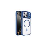 anka cep cep telefonu aksesuarları iPhone 17 Pro Max ile Uyumlu Wireless Şarj Özellikli Krom Mgsafe Silikon Kılıf Lacivert, Zr-Krom-iPhone 17 Pro Max