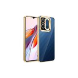 Anka Cep Cep Telefonu Aksesuarları Redmi 12C ile Uyumlu Kamera Korumalı Logo Gösteren Omega Kapak Kılıf Gold, ZR-Omega-Redmi 12C Kılıf