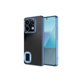 Anka Cep Cep Telefonu Aksesuarları Redmi Note 13 4G ile uyumlu Kamera Korumalı Logo Gösteren Omega Kapak Mavi, ZR-Omega-Note 13 4G Kılıf