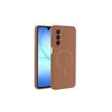 Anka Cep Cep Telefonu Aksesuarları Samsung Galaxy A16 ile Uyumlu M-Safe Şarj Özellikli Meta Kapak Kılıf Kahverengi, ZR-Meta-A16 Kılıf
