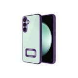 Anka Cep Cep Telefonu Aksesuarları Samsung Galaxy A55 ile Uyumlu Kamera Korumalı Logo Gösteren Omega Kapak Kılıf Derin Mor, ZR-Omega-Samsung A55 Kılıf