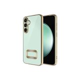 Anka Cep Cep Telefonu Aksesuarları Samsung Galaxy A55 ile Uyumlu Kamera Korumalı Logo Gösteren Omega Kapak Kılıf Gold, ZR-Omega-Samsung A55 Kılıf