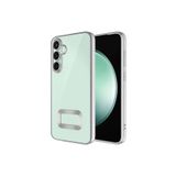 Anka Cep Cep Telefonu Aksesuarları Samsung Galaxy A55 ile Uyumlu Kamera Korumalı Logo Gösteren Omega Kapak Kılıf Gümüş, ZR-Omega-Samsung A55 Kılıf