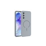 Anka Cep Cep Telefonu Aksesuarları Samsung Galaxy A55 ile Uyumlu M-safe Şarj Özellikli Meta Kapak Kılıf Gri, ZR-Meta-A55 Kılıf