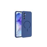 Anka Cep Cep Telefonu Aksesuarları Samsung Galaxy A55 ile Uyumlu M-safe Şarj Özellikli Meta Kapak Kılıf Lacivert, ZR-Meta-A55 Kılıf