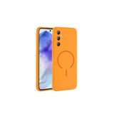Anka Cep Cep Telefonu Aksesuarları Samsung Galaxy A55 ile Uyumlu M-Safe Şarj Özellikli Meta Kapak Kılıf Turuncu, ZR-Meta-A55 Kılıf