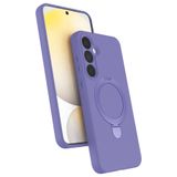 anka cep cep telefonu aksesuarları Samsung ile Uyumlu Galaxy A55 5G Regal Mgsafe Standlı Silikon Kapak Lila, Regal-Samsung A55 5G