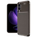 anka cep cep telefonu aksesuarları Samsung ile Uyumlu Galaxy S25 Edge Kahverengi Karbon Görünümlü Silikon Kılıf, Karbon-Samsung S25 Edge Kılıf