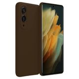 anka cep cep telefonu aksesuarları Samsung ile Uyumlu Galaxy S25 Edge Kahverengi Silikon Telefon Kılıfı, Lüx Şeffaf-Samsung S25 Edge Kılıf