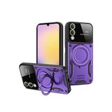 anka cep cep telefonu aksesuarları Samsung ile Uyumlu Galaxy S25 Edge Mor Joy Lens Standlı Silikon Kapak, Joy Lens-Samsung S25 Edge Kılıf