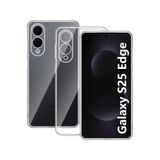 anka cep cep telefonu aksesuarları Samsung ile Uyumlu Galaxy S25 Edge Şeffaf Silikon Kılıf, Lüx Şeffaf-Samsung S25 Edge Kılıf